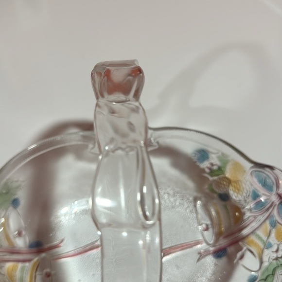 Celebrations by Mikasa Holiday Bells crystal basket.7 3/4 wide.Mint condition. - Picture 4 of 5